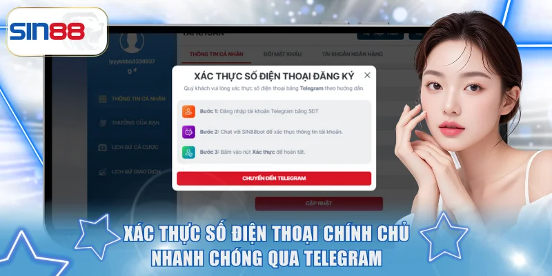Cách Đăng Ký SIN88 An Toàn | Trải Nghiệm 2.000 Trò Chơi Hot 3 Xác thực số điện thoại chính chủ nhanh chóng qua Telegram